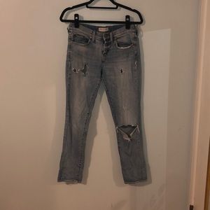 Distressed Madewell Slim Boyfriend Jeans